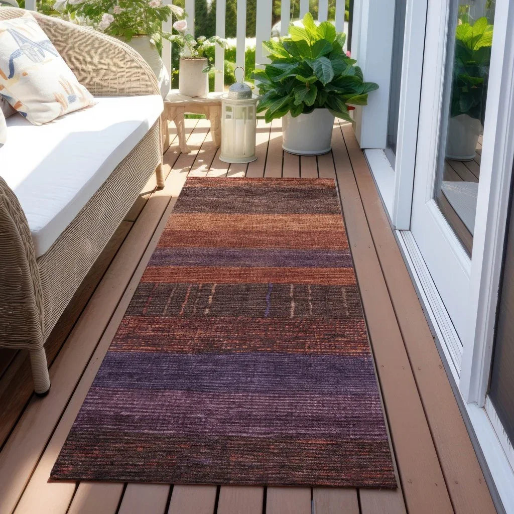 Nuvata Orange Washable Indoor - Outdoor Rug - LOOMLAN - LOOMLAN Rugs - Outdoor Rugs