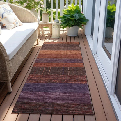 Nuvata Orange Washable Indoor - Outdoor Rug - LOOMLAN - LOOMLAN Rugs - Outdoor Rugs