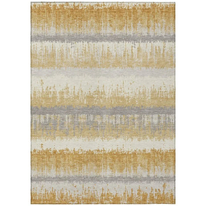 Nyelle Gold Washable Indoor-Outdoor Rug-Outdoor Rugs-LOOMLAN Rugs-2'6" x 3'10"-LOOMLAN