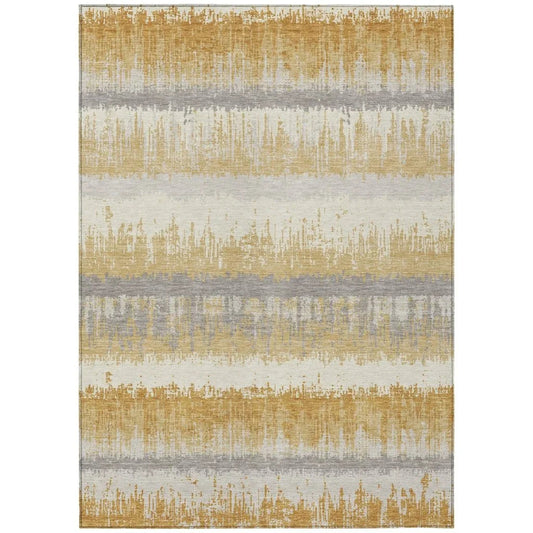 Nyelle Gold Washable Indoor-Outdoor Rug-Outdoor Rugs-LOOMLAN Rugs-2'6" x 3'10"-LOOMLAN