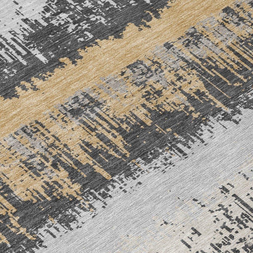 Nyelle Gray Washable Indoor-Outdoor Rug-Outdoor Rugs-LOOMLAN Rugs-LOOMLAN