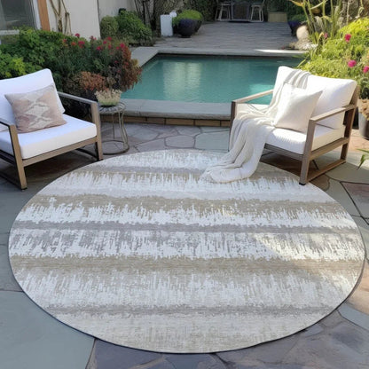 Nyelle Ivory Washable Indoor-Outdoor Rug-Outdoor Rugs-LOOMLAN Rugs-LOOMLAN