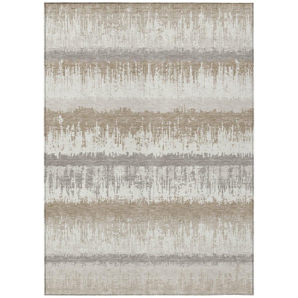 Nyelle Ivory Washable Indoor-Outdoor Rug-Outdoor Rugs-LOOMLAN Rugs-2'6" x 3'10"-LOOMLAN