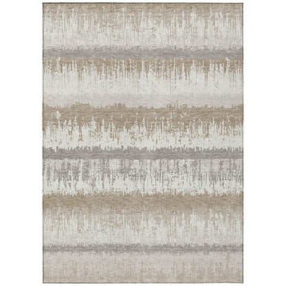 Nyelle Ivory Washable Indoor-Outdoor Rug-Outdoor Rugs-LOOMLAN Rugs-2'6" x 3'10"-LOOMLAN