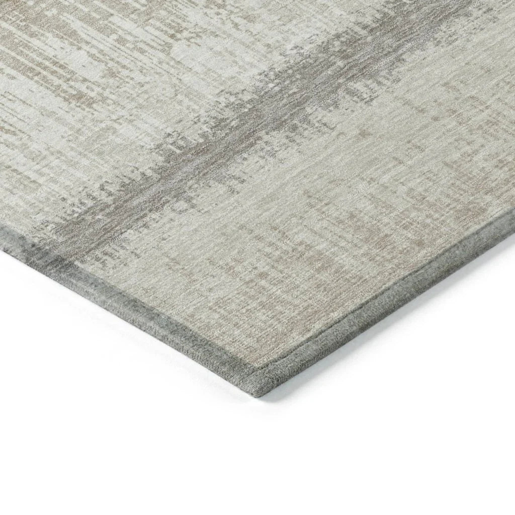 Nyelle Ivory Washable Indoor-Outdoor Rug-Outdoor Rugs-LOOMLAN Rugs-LOOMLAN