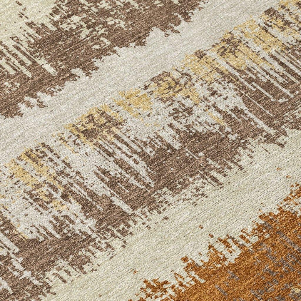 Nyelle Mocha Washable Indoor-Outdoor Rug-Outdoor Rugs-LOOMLAN Rugs-LOOMLAN
