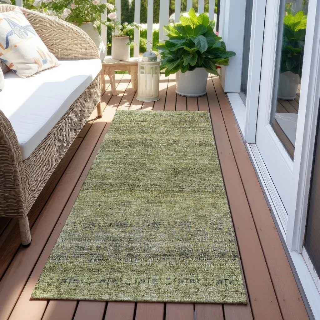 Nymara Green Washable Indoor - Outdoor Rug - LOOMLAN - LOOMLAN Rugs - Outdoor Rugs