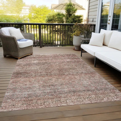 Nymara Orange Washable Indoor - Outdoor Rug - LOOMLAN - LOOMLAN Rugs - Outdoor Rugs