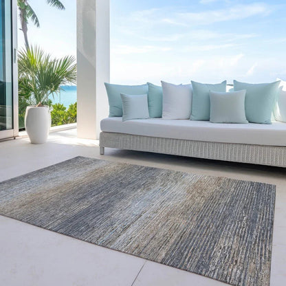 Nyra Gray Washable Indoor - Outdoor Rug - LOOMLAN - LOOMLAN Rugs - Outdoor Rugs