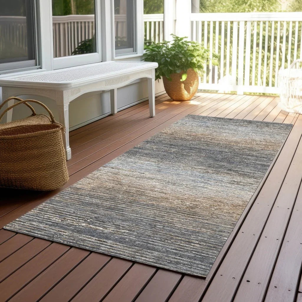 Nyra Gray Washable Indoor - Outdoor Rug - LOOMLAN - LOOMLAN Rugs - Outdoor Rugs