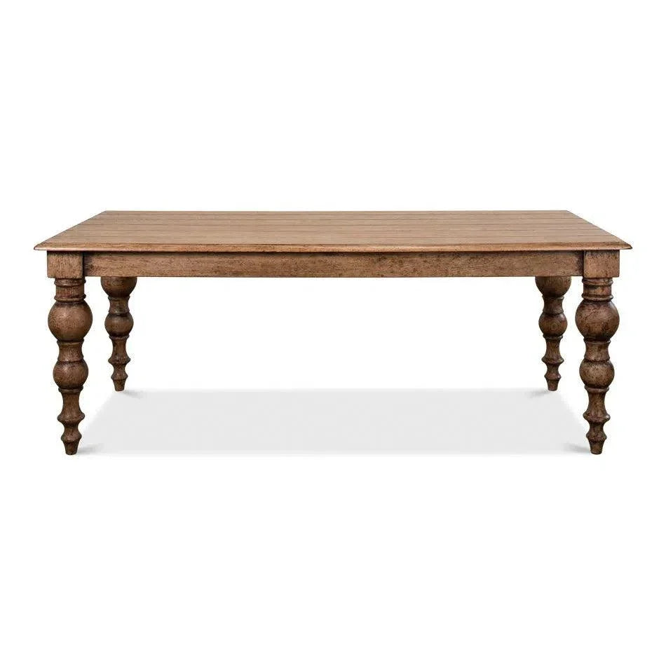 Oak Dining Table-Dining Tables-Sarreid-LOOMLAN