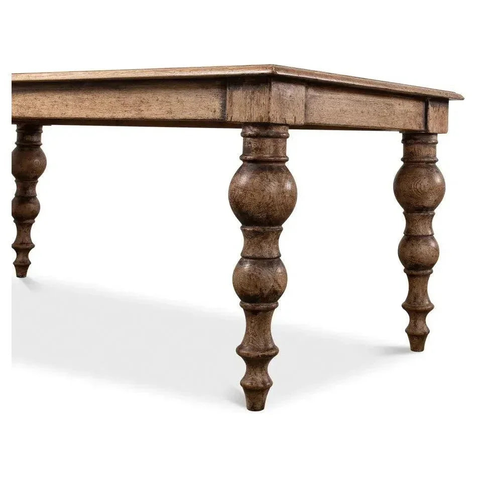 Oak Dining Table-Dining Tables-Sarreid-LOOMLAN