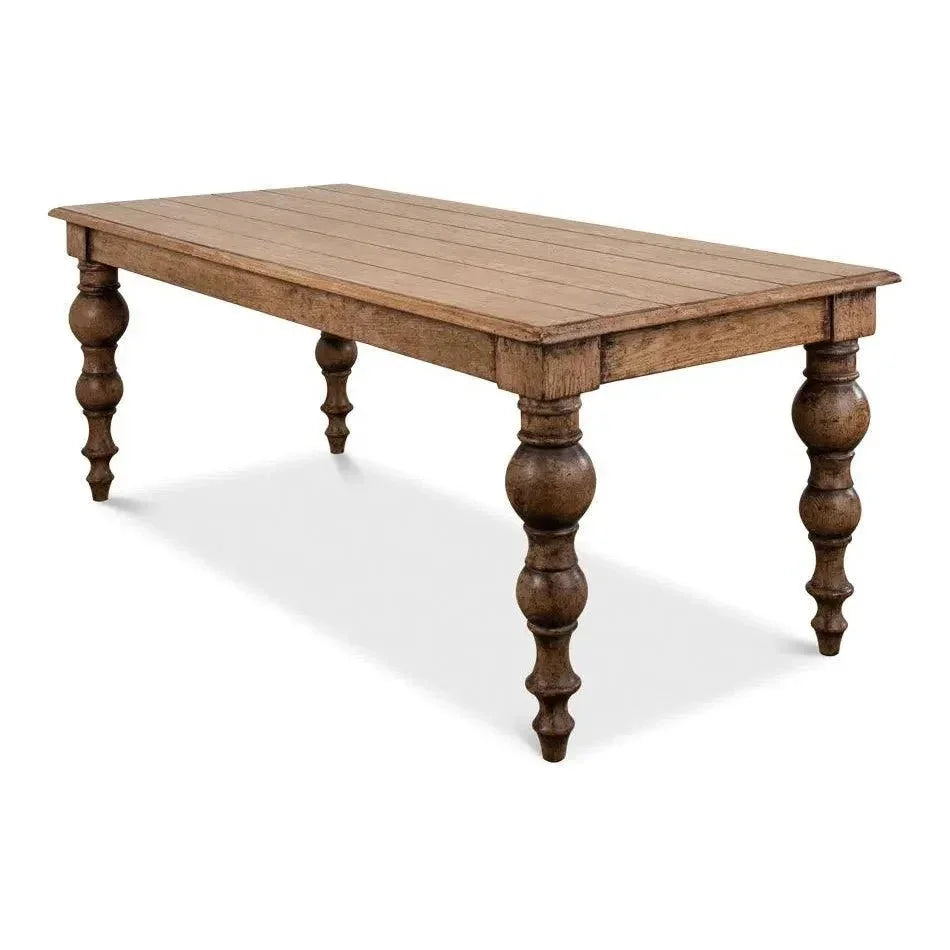 Oak Dining Table-Dining Tables-Sarreid-LOOMLAN