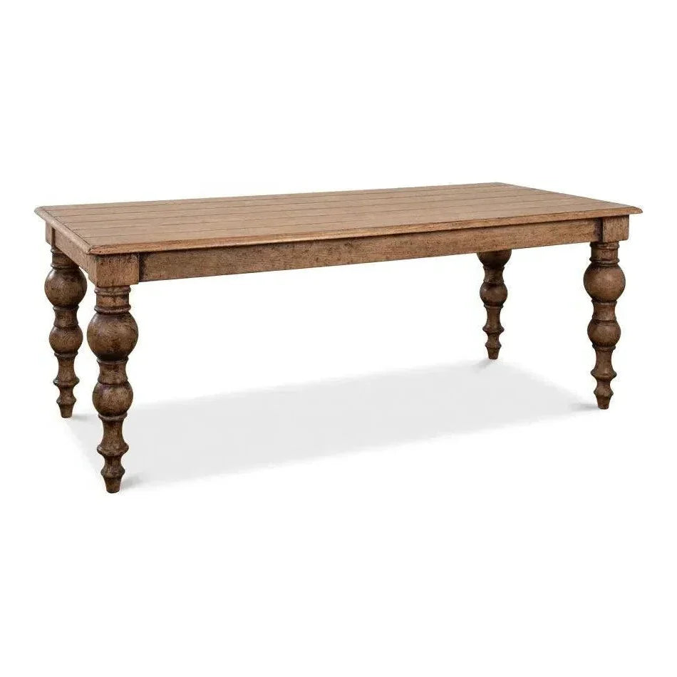 Oak Dining Table-Dining Tables-Sarreid-LOOMLAN