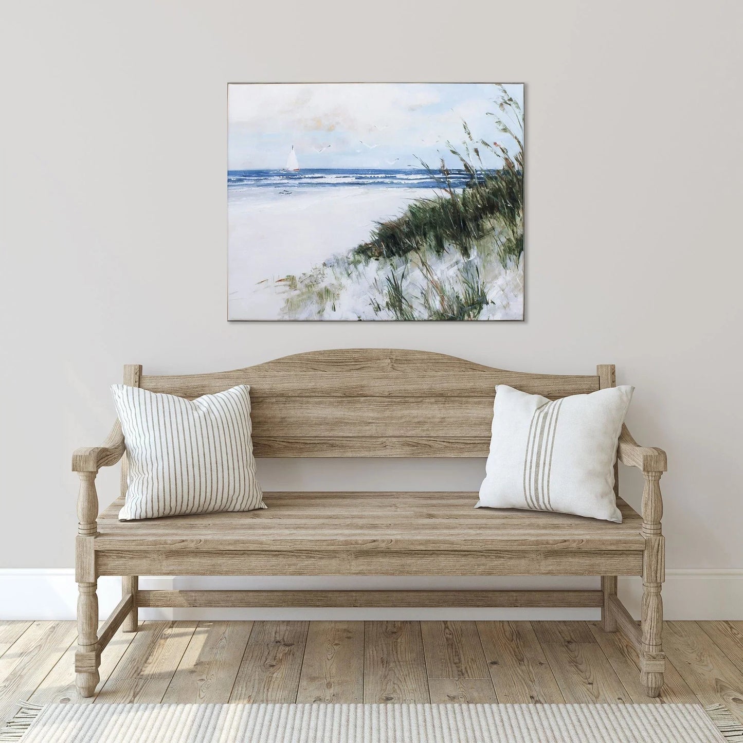 Oak Island Sunrise Blue Canvas Art