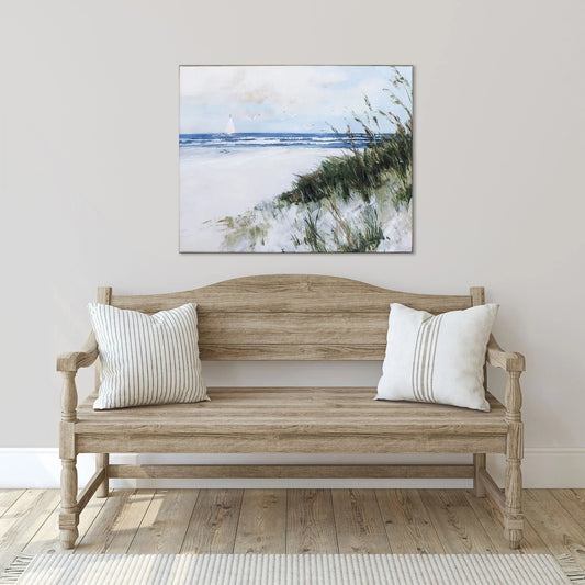 Oak Island Sunrise Blue Canvas Art