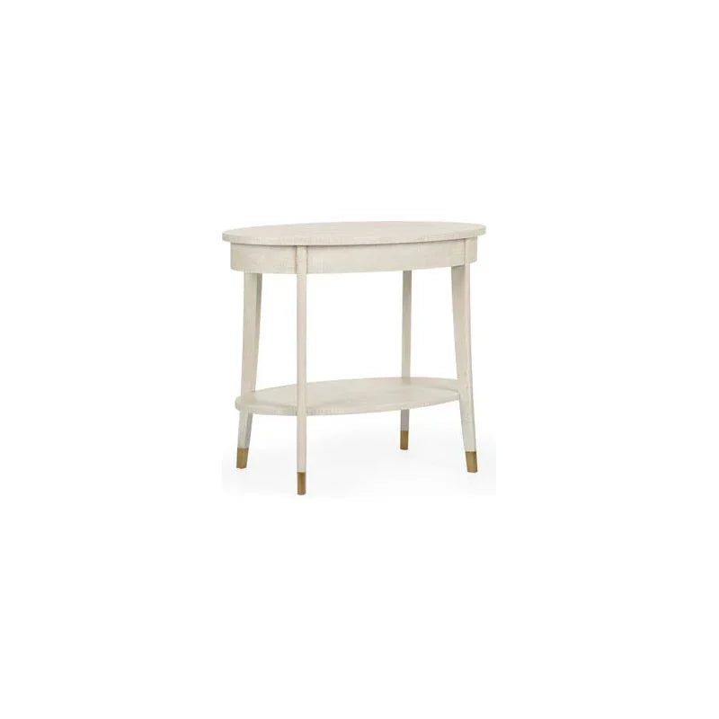 Oaklee Wooden Oval Side Table - LOOMLAN - Wildwood - Side Tables