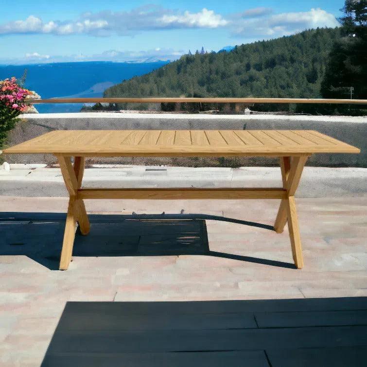 Oakville Outdoor Teak Dining Table-Outdoor Dining Tables-HiTeak-LOOMLAN