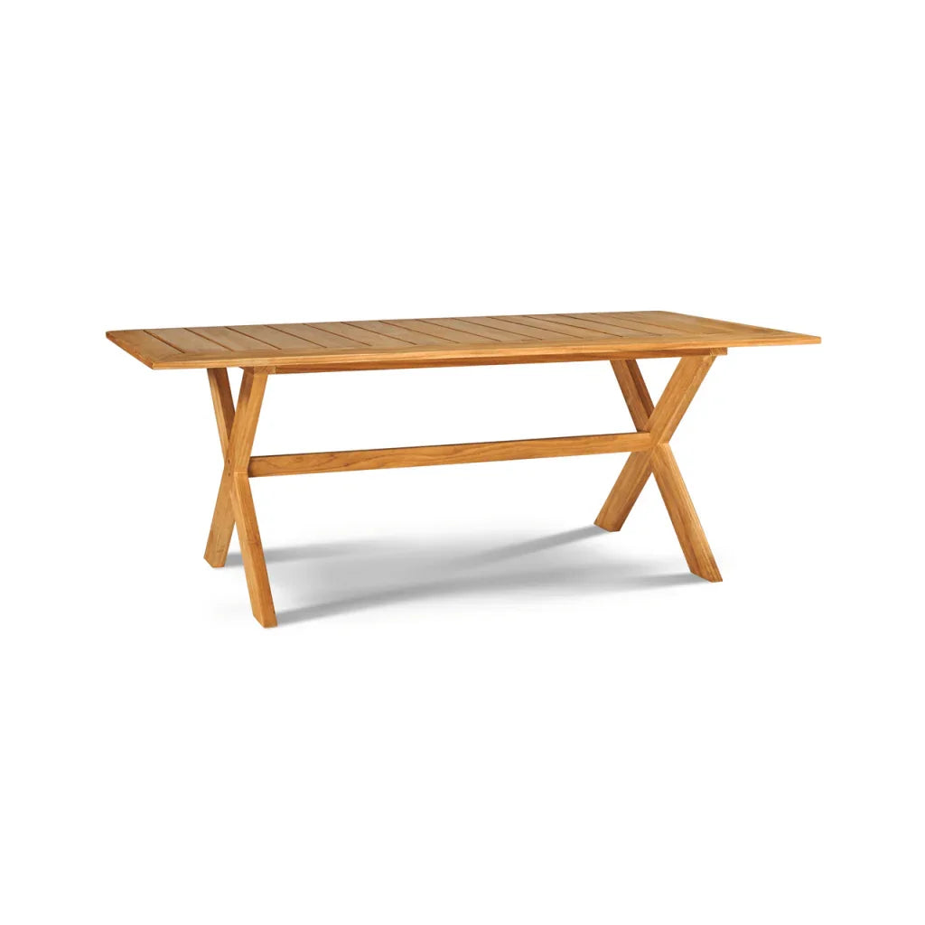 Oakville Teak Rectangular Patio Picnic Dining Set 3PC-Outdoor Dining Sets-HiTeak-LOOMLAN