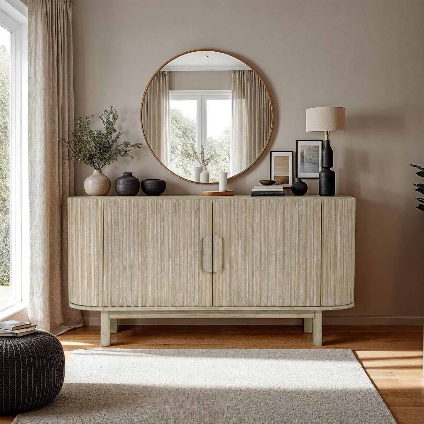 Oasis Four Doors Wood Sideboard