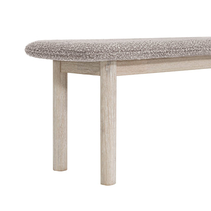 Oasis Grey Fabric Dining Bench