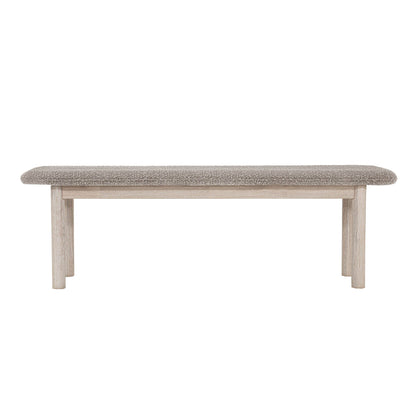 Oasis Grey Fabric Dining Bench