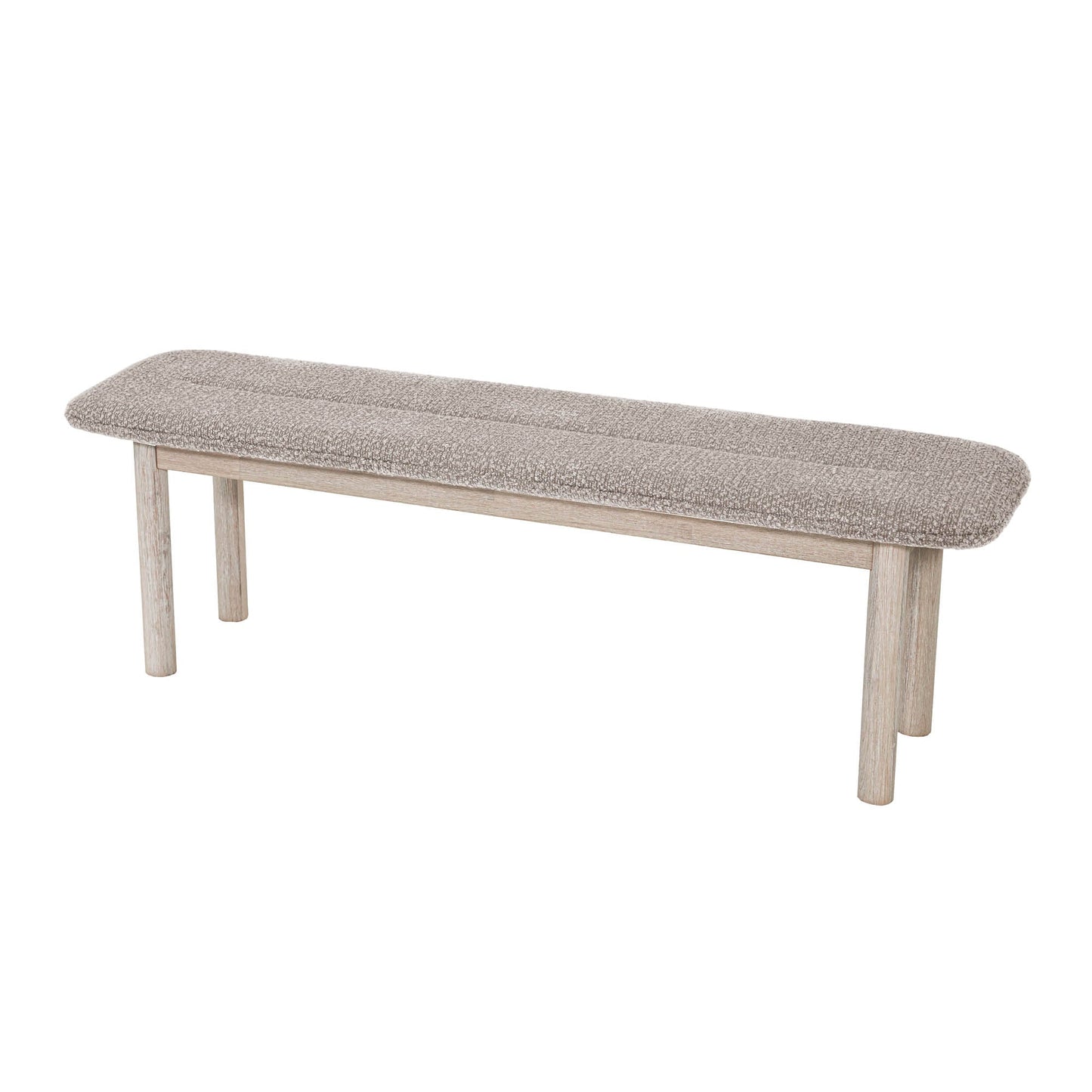 Oasis Grey Fabric Dining Bench