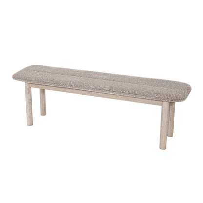 Oasis Grey Fabric Dining Bench