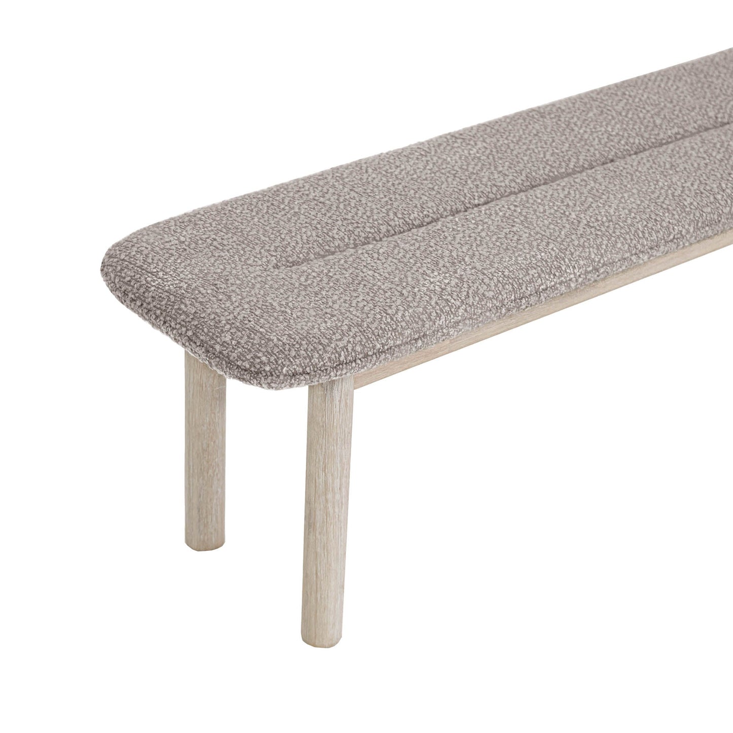 Oasis Grey Fabric Dining Bench