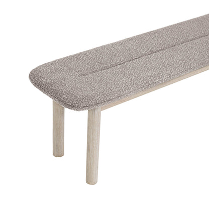 Oasis Grey Fabric Dining Bench