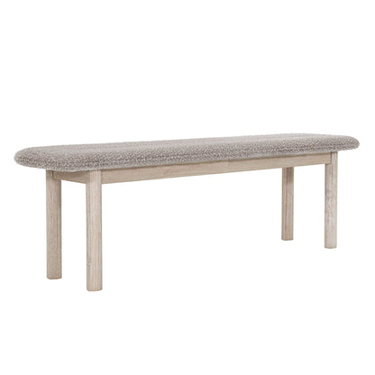 Oasis Grey Fabric Dining Bench