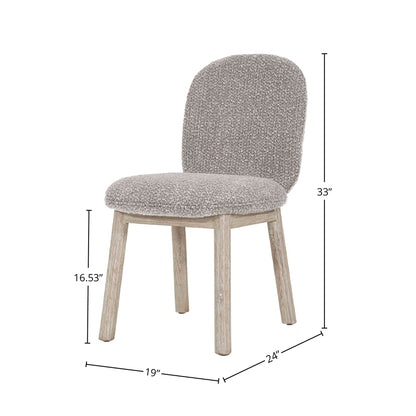Oasis Grey Fabric Dining Chair (Set of 2)