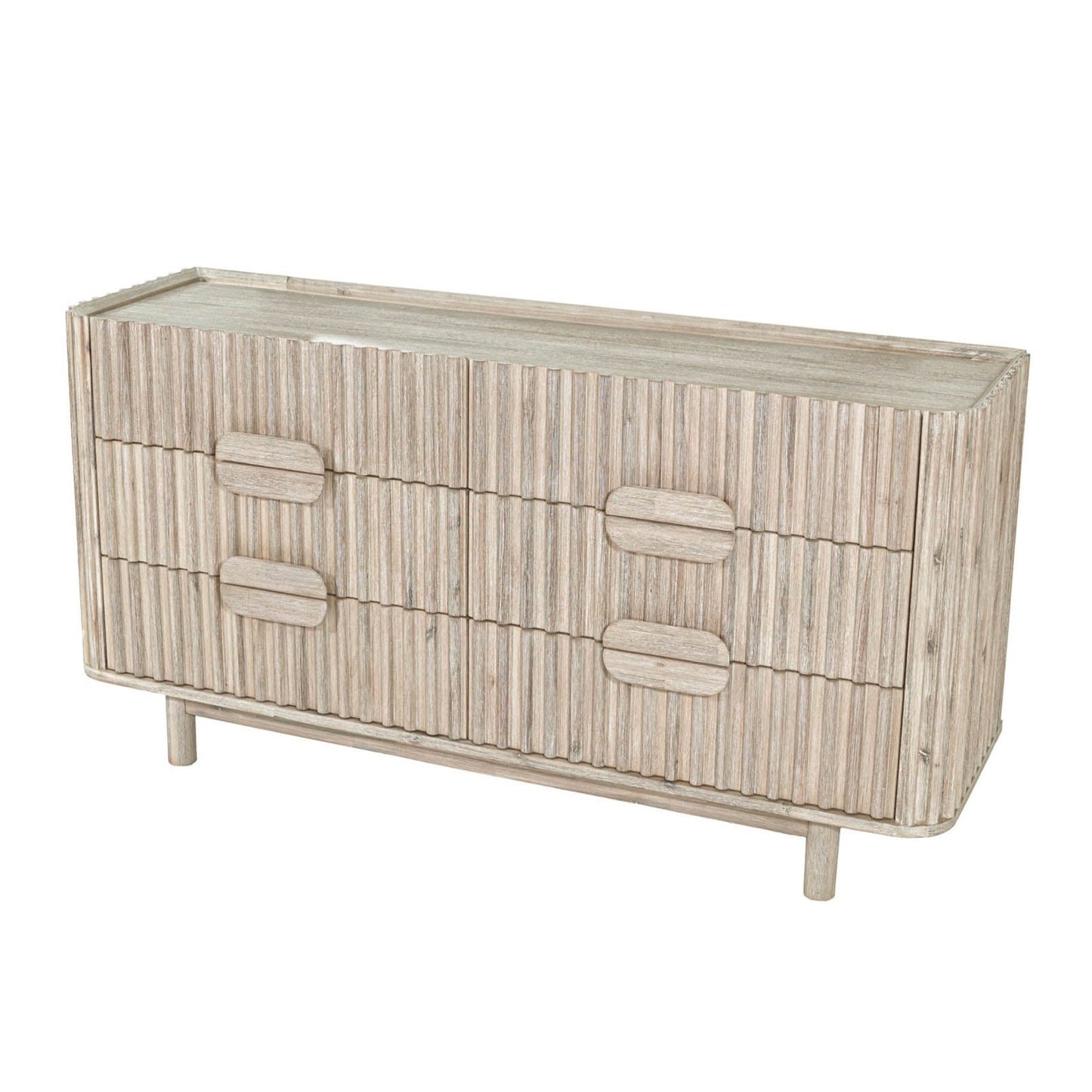 Oasis Six Drawers Wood Dresser-Dressers-LH Imports-LOOMLAN