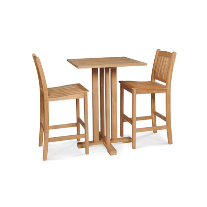 Oasis Teak Outdoor Bar Chair-Outdoor Bar Stools-HiTeak-LOOMLAN