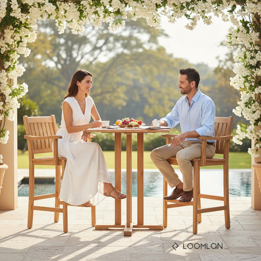 Oasis Square Teak Outdoor Bar Table