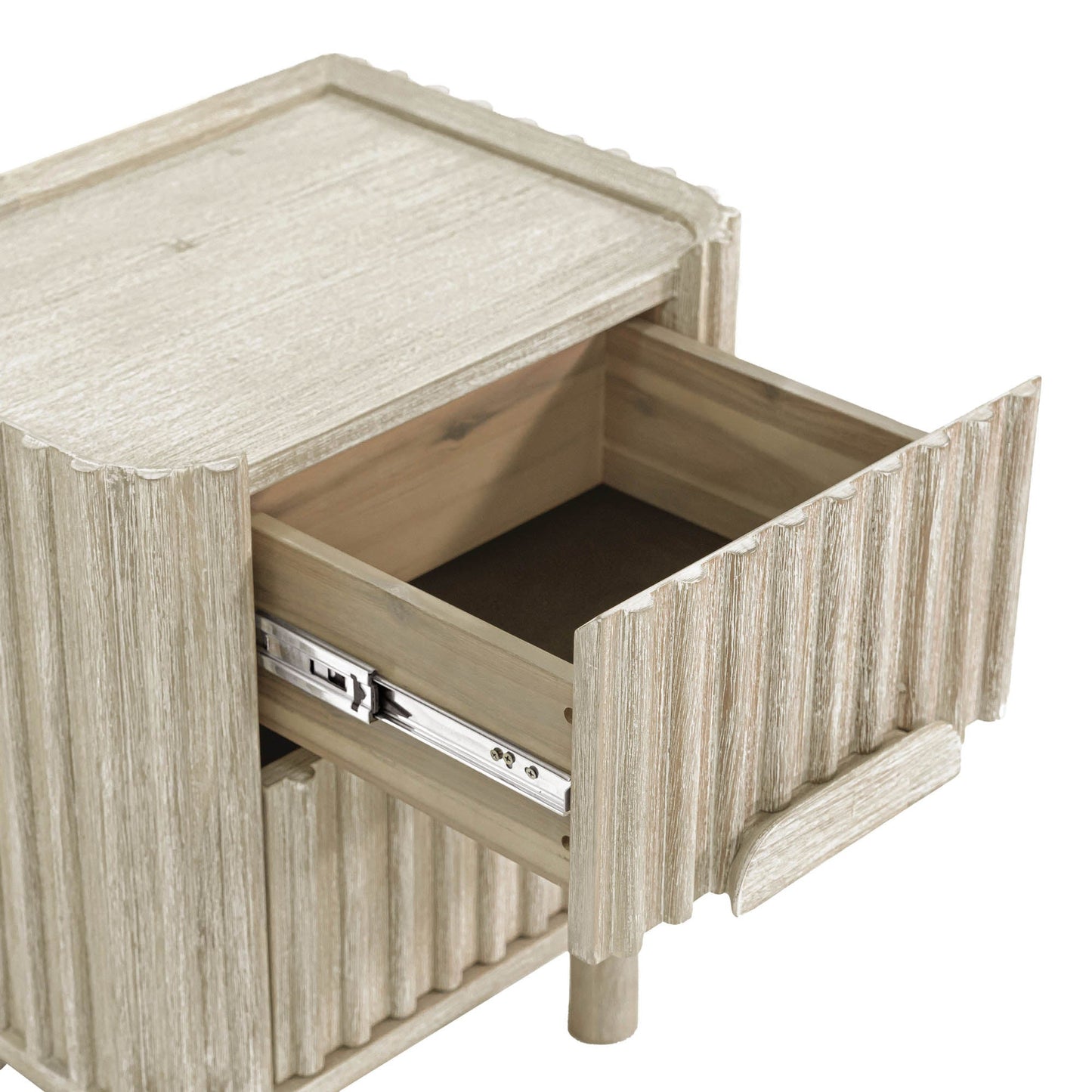 Oasis Two Drawers Wood Nightstand-Nightstands-LH Imports-LOOMLAN