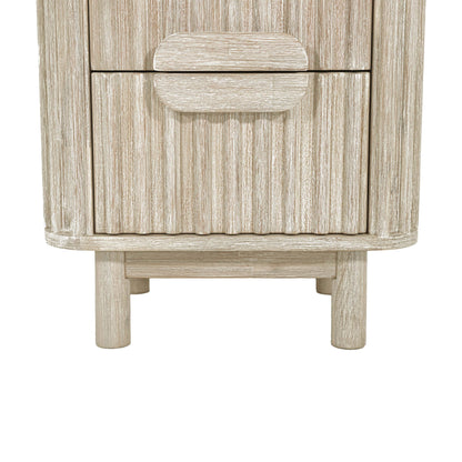Oasis Two Drawers Wood Nightstand-Nightstands-LH Imports-LOOMLAN