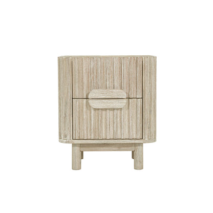 Oasis Two Drawers Wood Nightstand-Nightstands-LH Imports-LOOMLAN