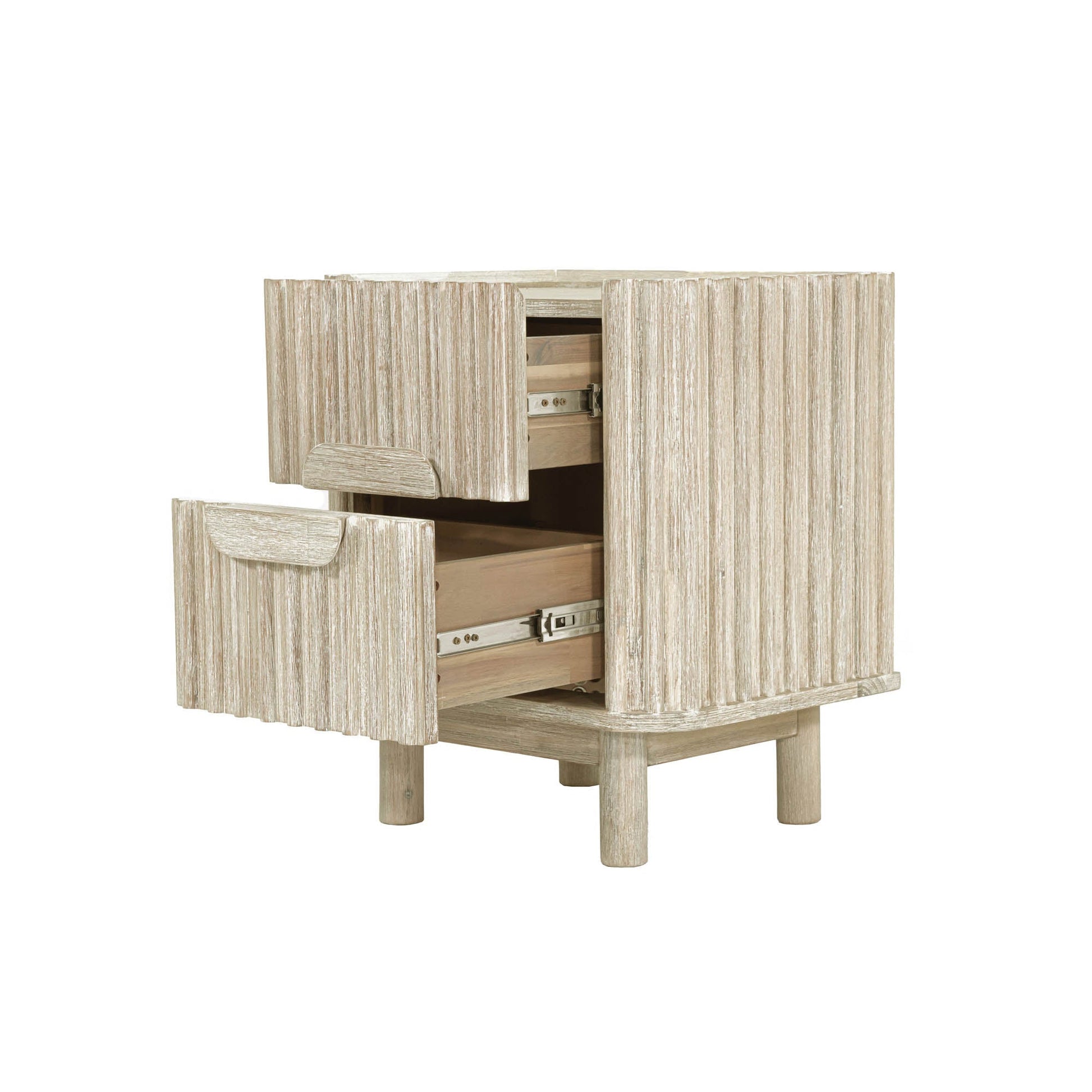 Oasis Two Drawers Wood Nightstand-Nightstands-LH Imports-LOOMLAN