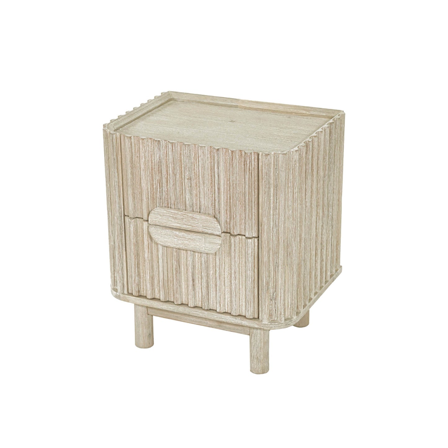 Oasis Two Drawers Wood Nightstand-Nightstands-LH Imports-LOOMLAN