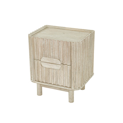 Oasis Two Drawers Wood Nightstand-Nightstands-LH Imports-LOOMLAN