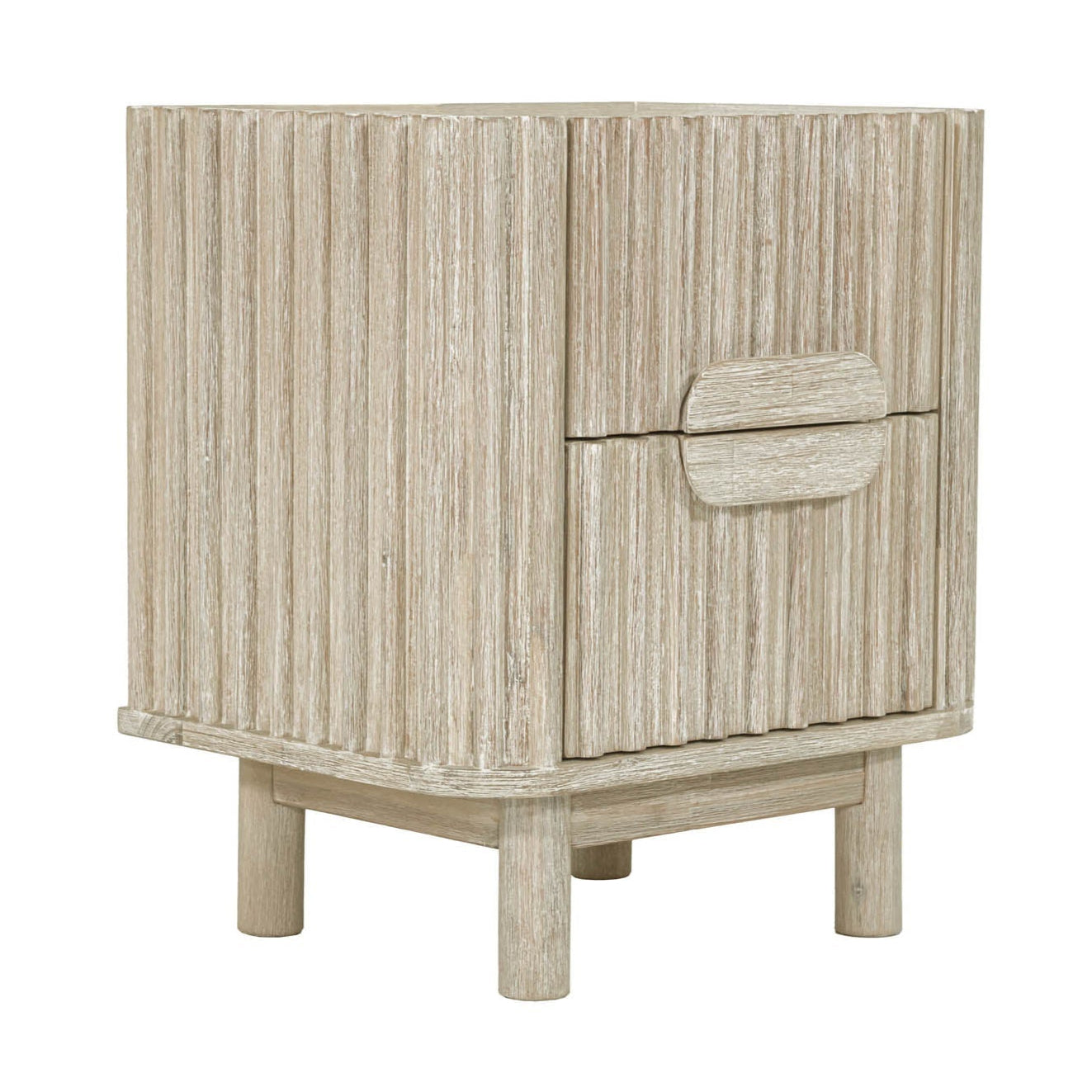 Oasis Two Drawers Wood Nightstand-Nightstands-LH Imports-LOOMLAN