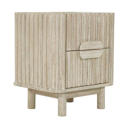 Oasis Two Drawers Wood Nightstand-Nightstands-LH Imports-LOOMLAN
