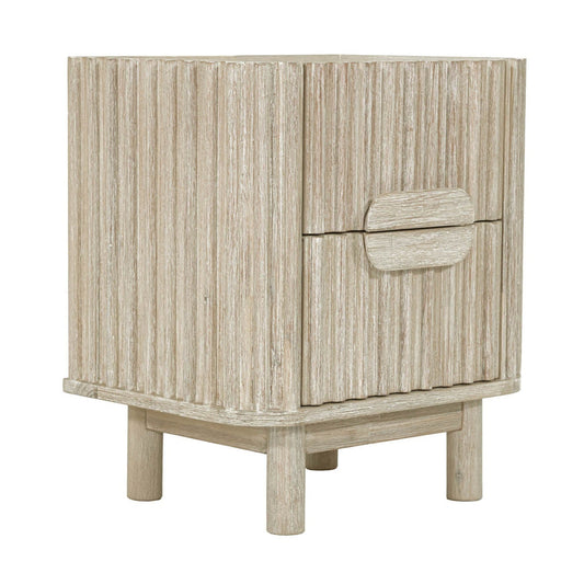 Oasis Two Drawers Wood Nightstand-Nightstands-LH Imports-LOOMLAN
