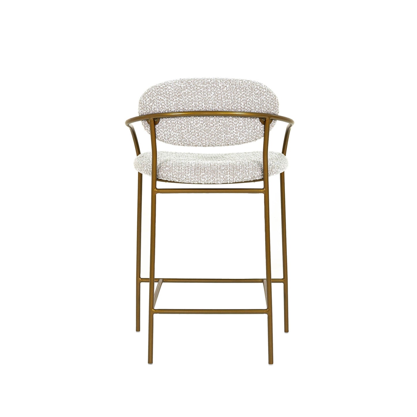 Oasis White Fabric Counter Stool