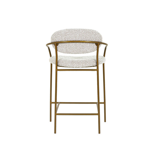 Oasis White Fabric Counter Stool
