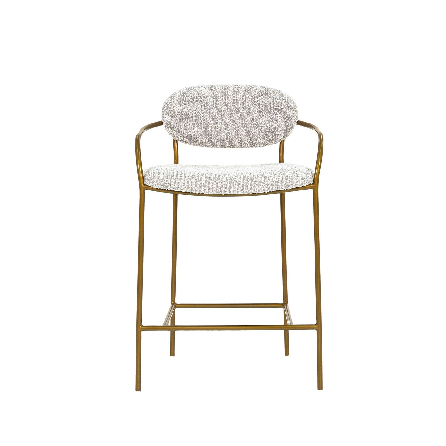 Oasis White Fabric Counter Stool