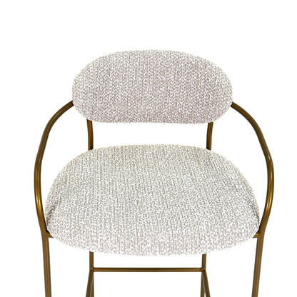 Oasis White Fabric Counter Stool