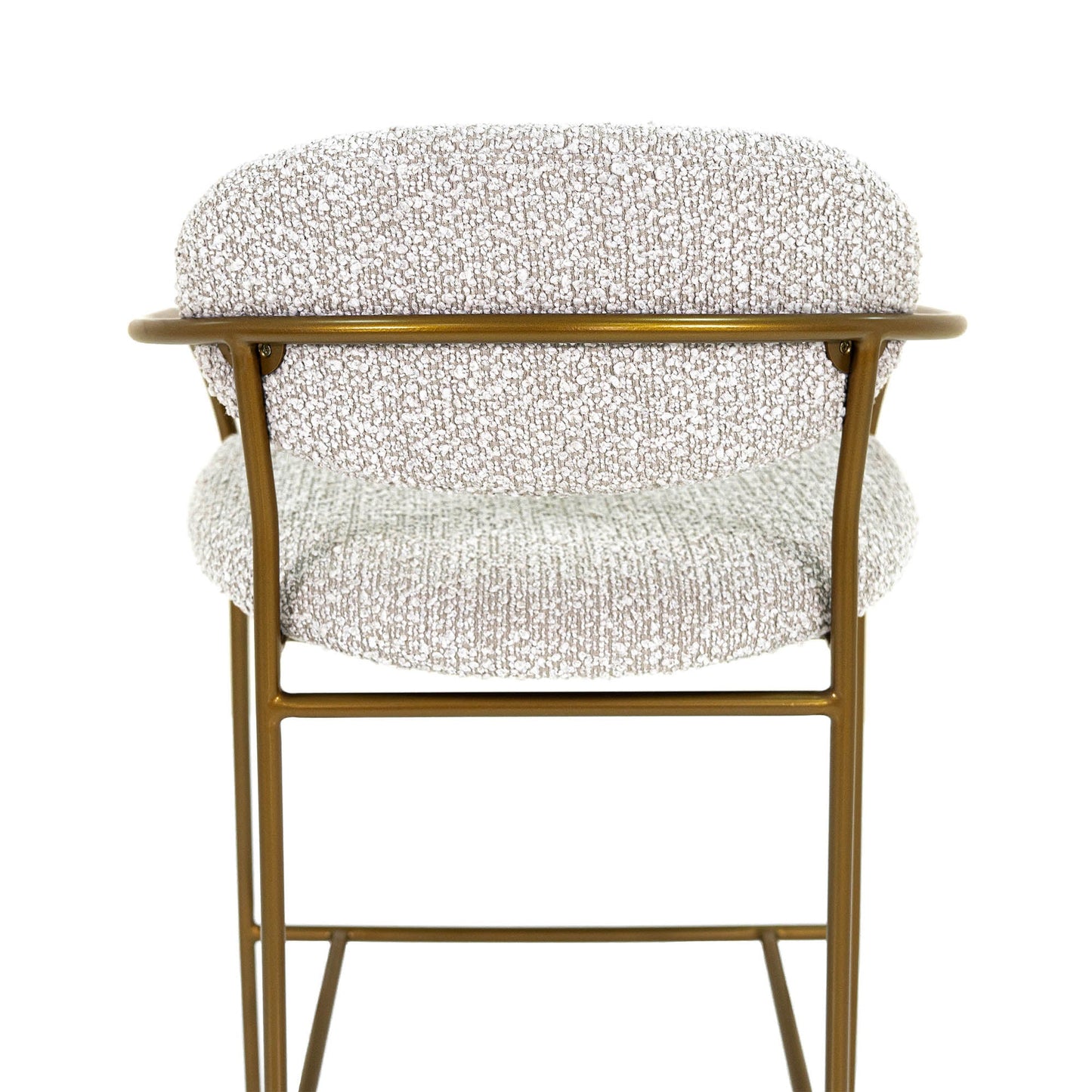 Oasis White Fabric Counter Stool