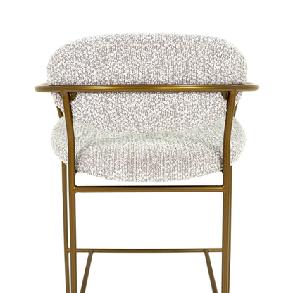 Oasis White Fabric Counter Stool